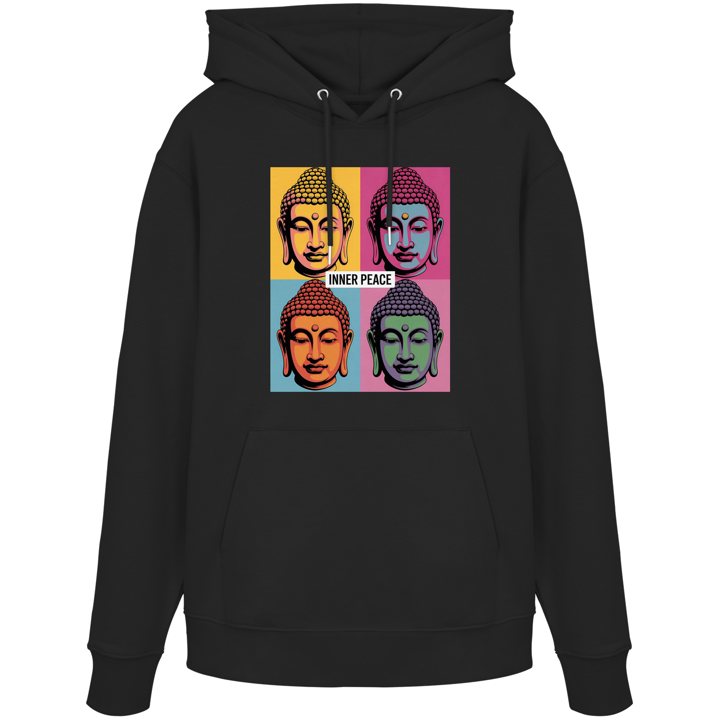 Inner Peace Pop Art Buddha - Organic Hoodie