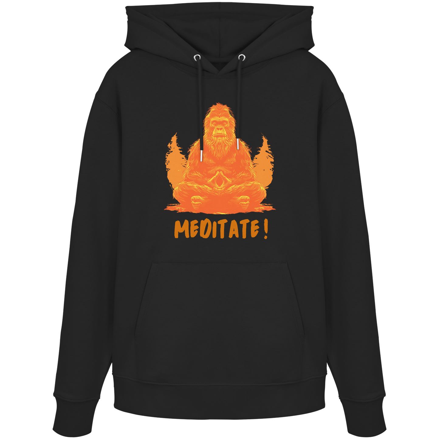 BigFoot Meditation Orange - Organic Hoodie