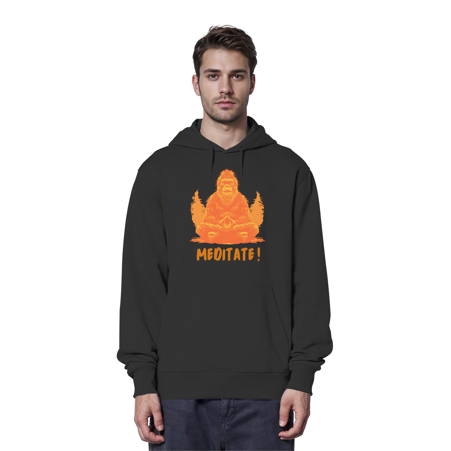 BigFoot Meditation Orange - Organic Hoodie