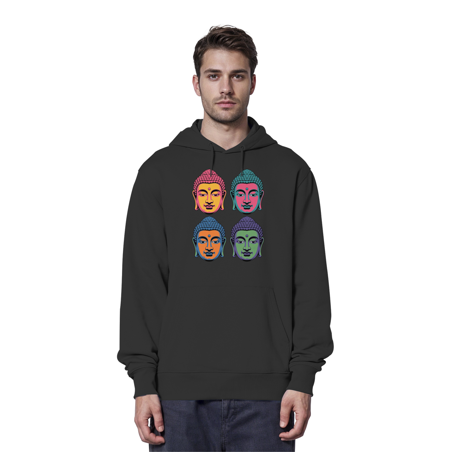 Buddha Köpfe Pop Art - Organic Hoodie