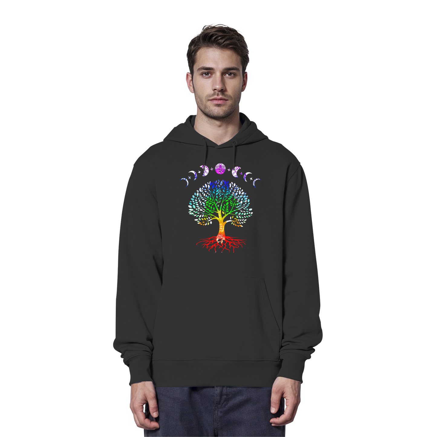 Lebensbaum + Mondphasen - Organic Hoodie
