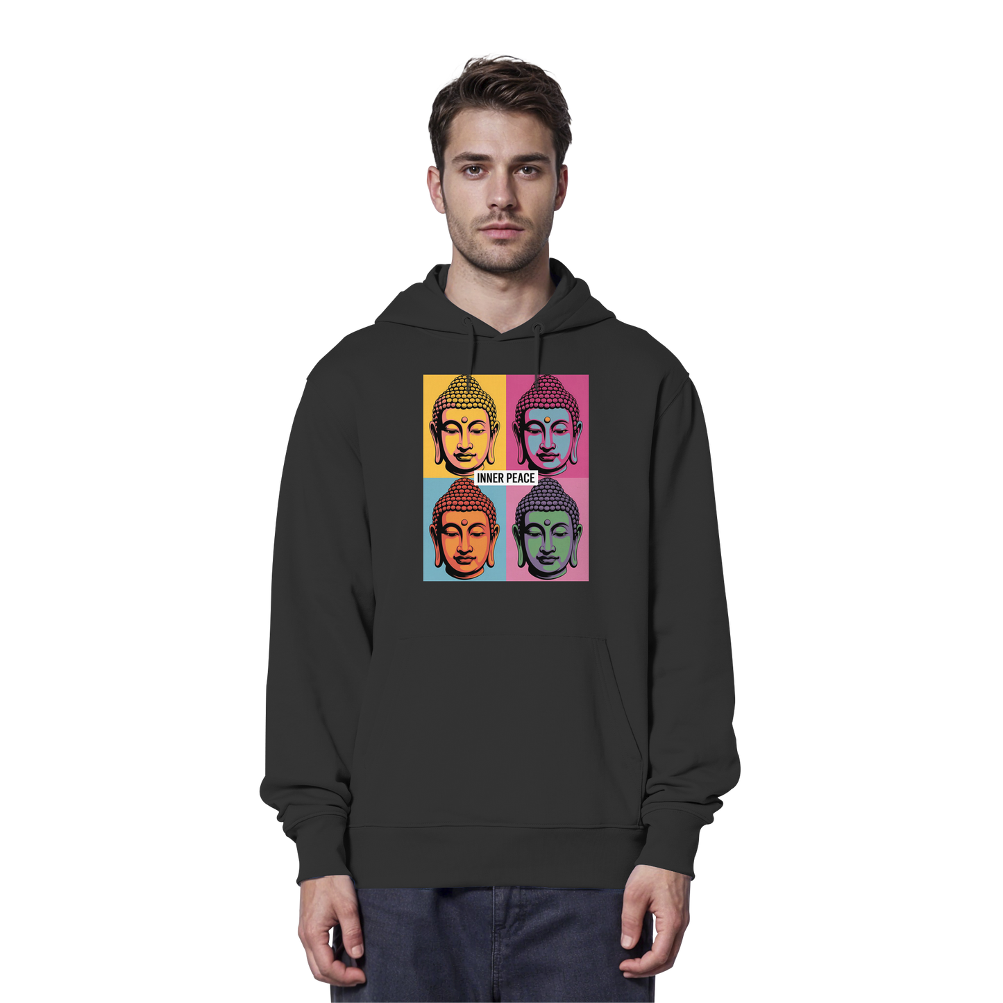 Inner Peace Pop Art Buddha - Organic Hoodie