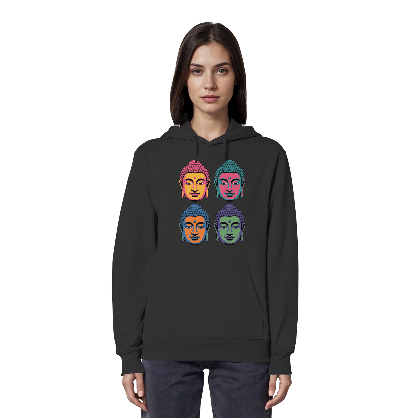Buddha Köpfe Pop Art - Organic Hoodie
