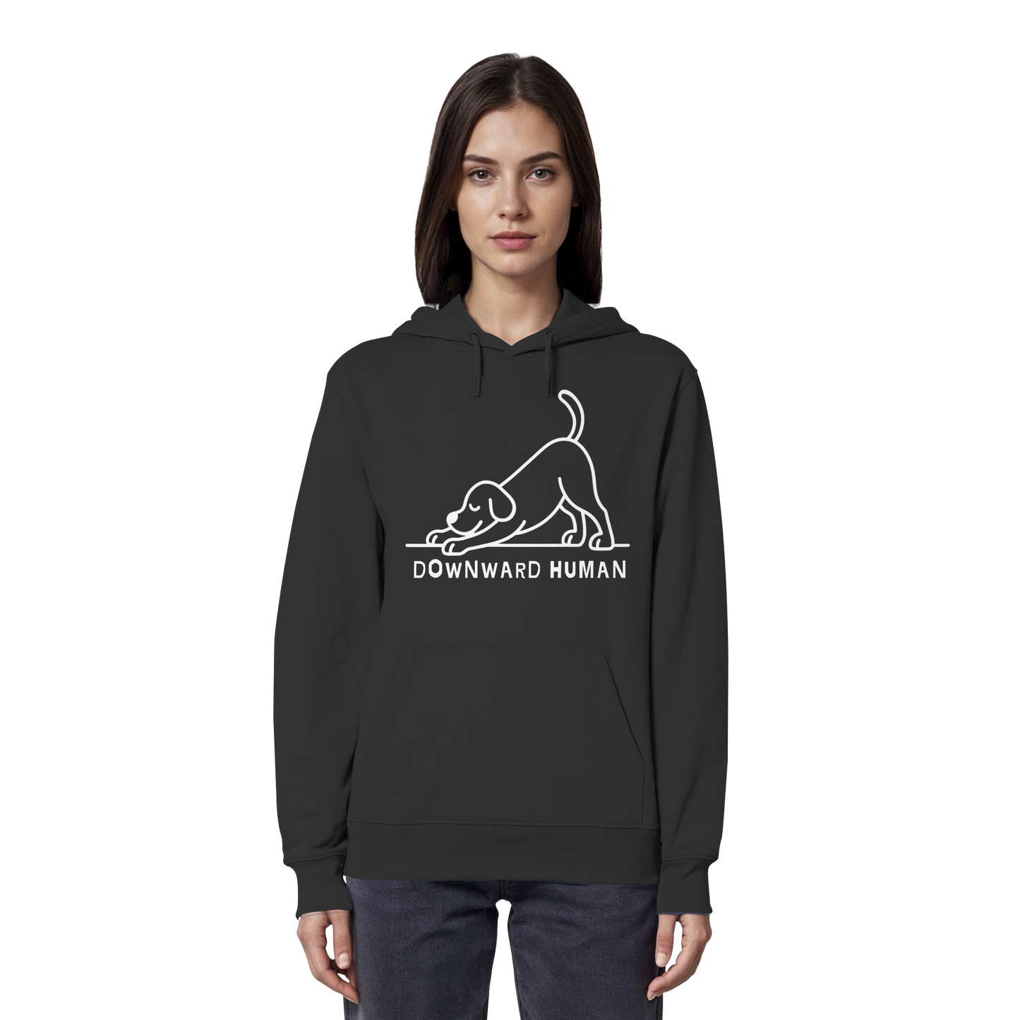 Downward Human Yoga Dog - Organic Hoodie