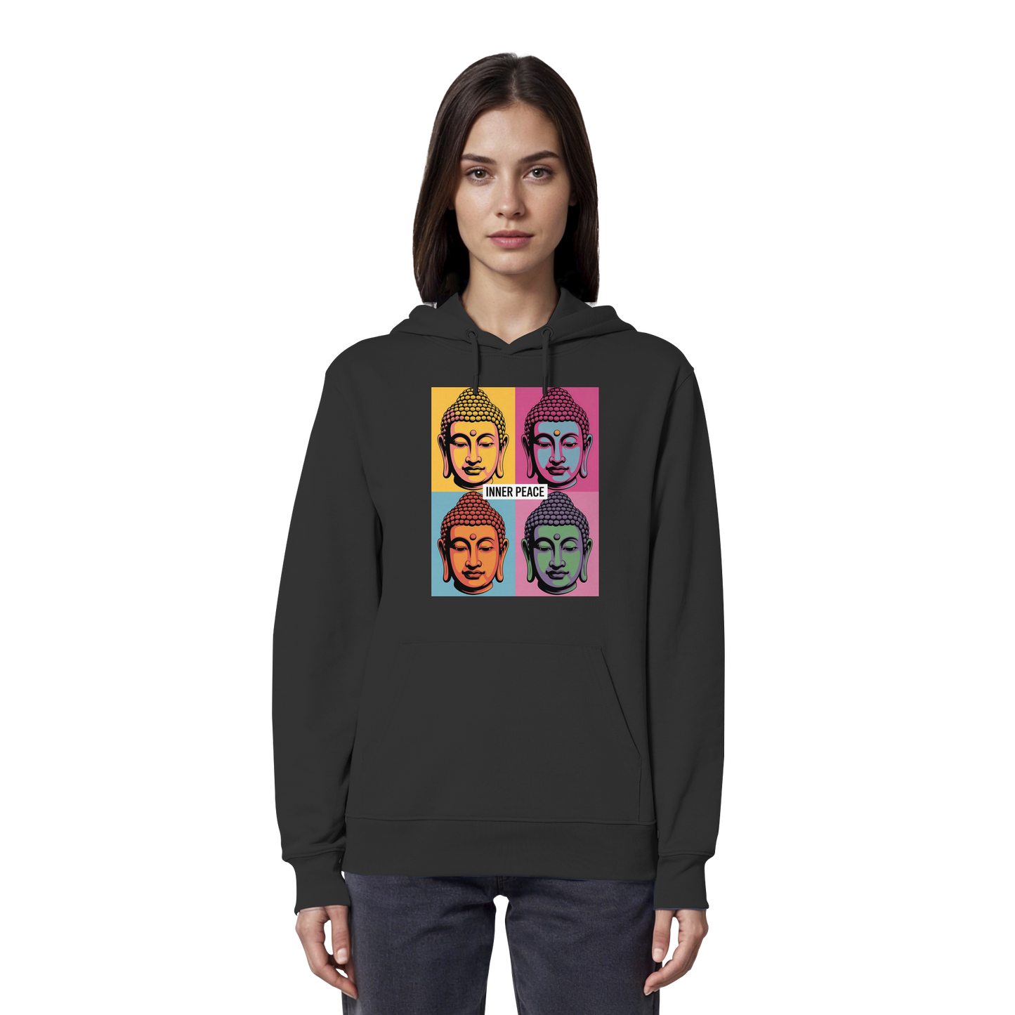 Inner Peace Pop Art Buddha - Organic Hoodie