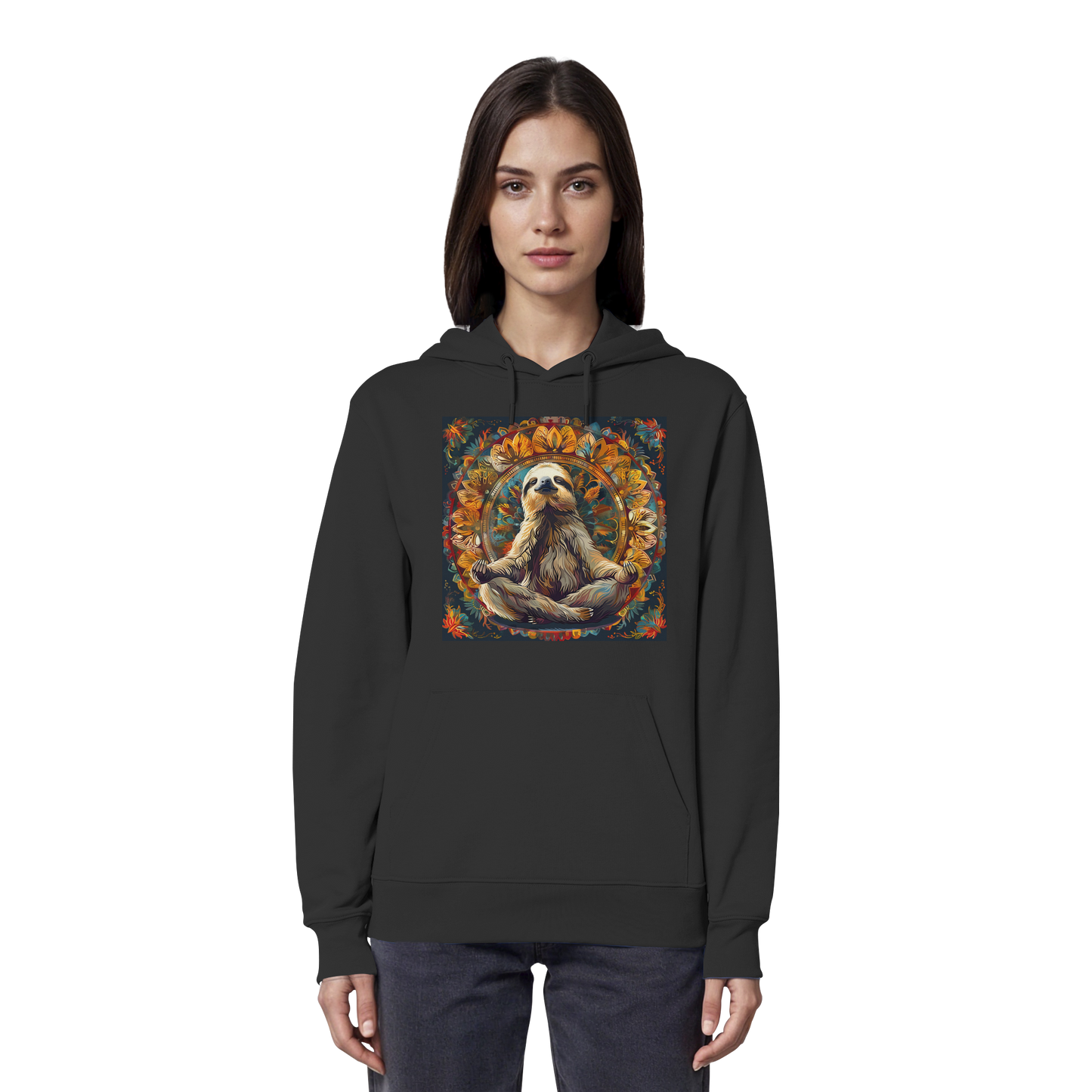Meditierendes Faultier - Organic Hoodie