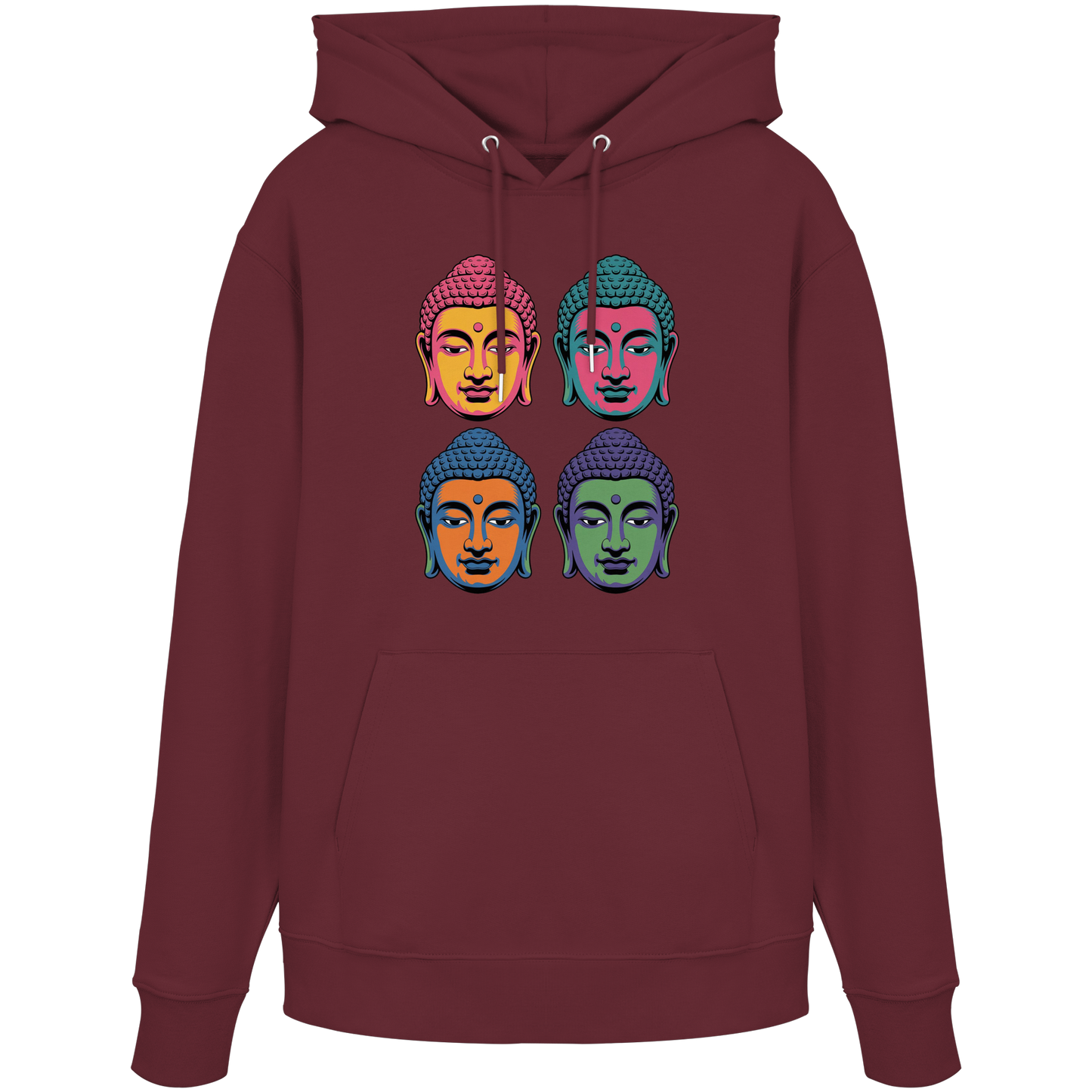 Buddha Köpfe Pop Art - Organic Hoodie