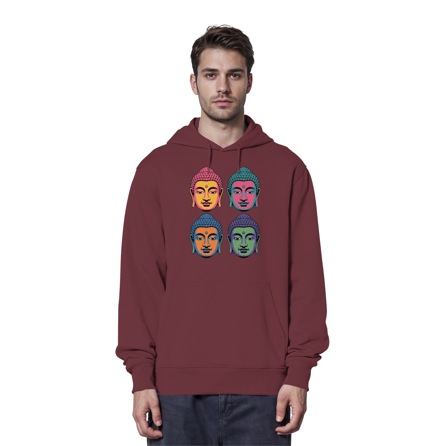 Buddha Köpfe Pop Art - Organic Hoodie