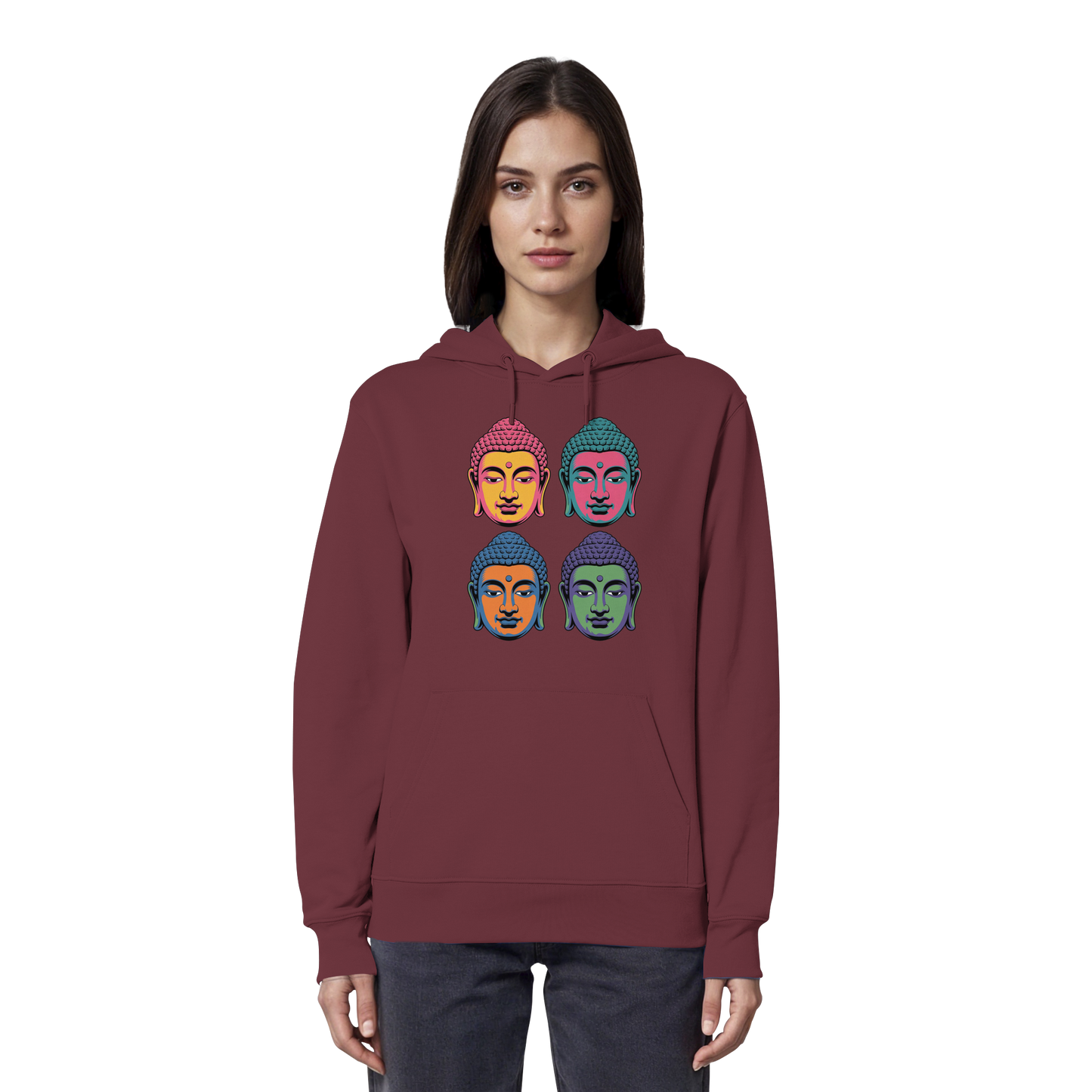 Buddha Köpfe Pop Art - Organic Hoodie