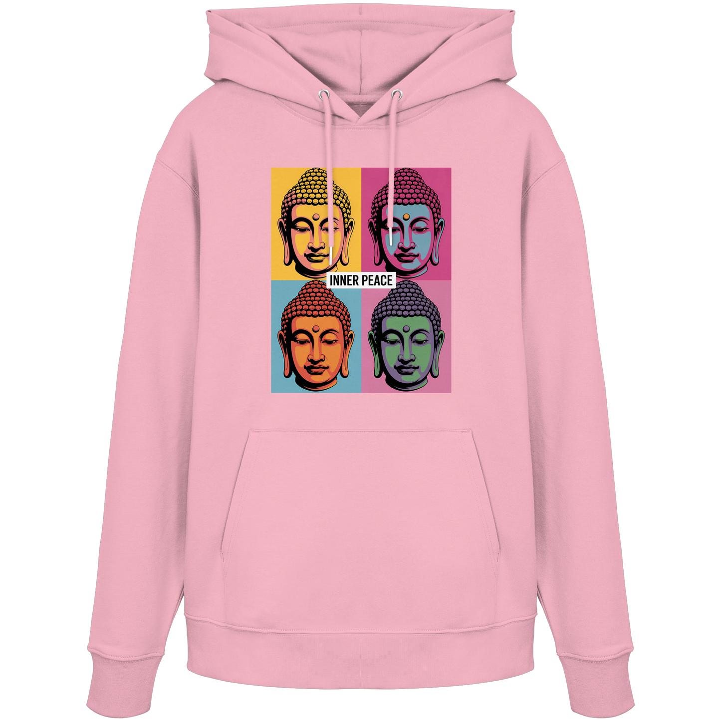 Inner Peace Pop Art Buddha - Organic Hoodie