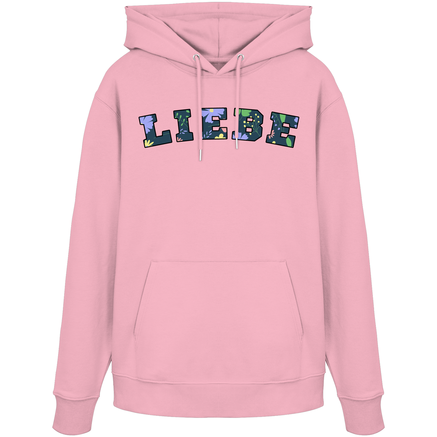 Liebe Floral Pattern - Organic Hoodie