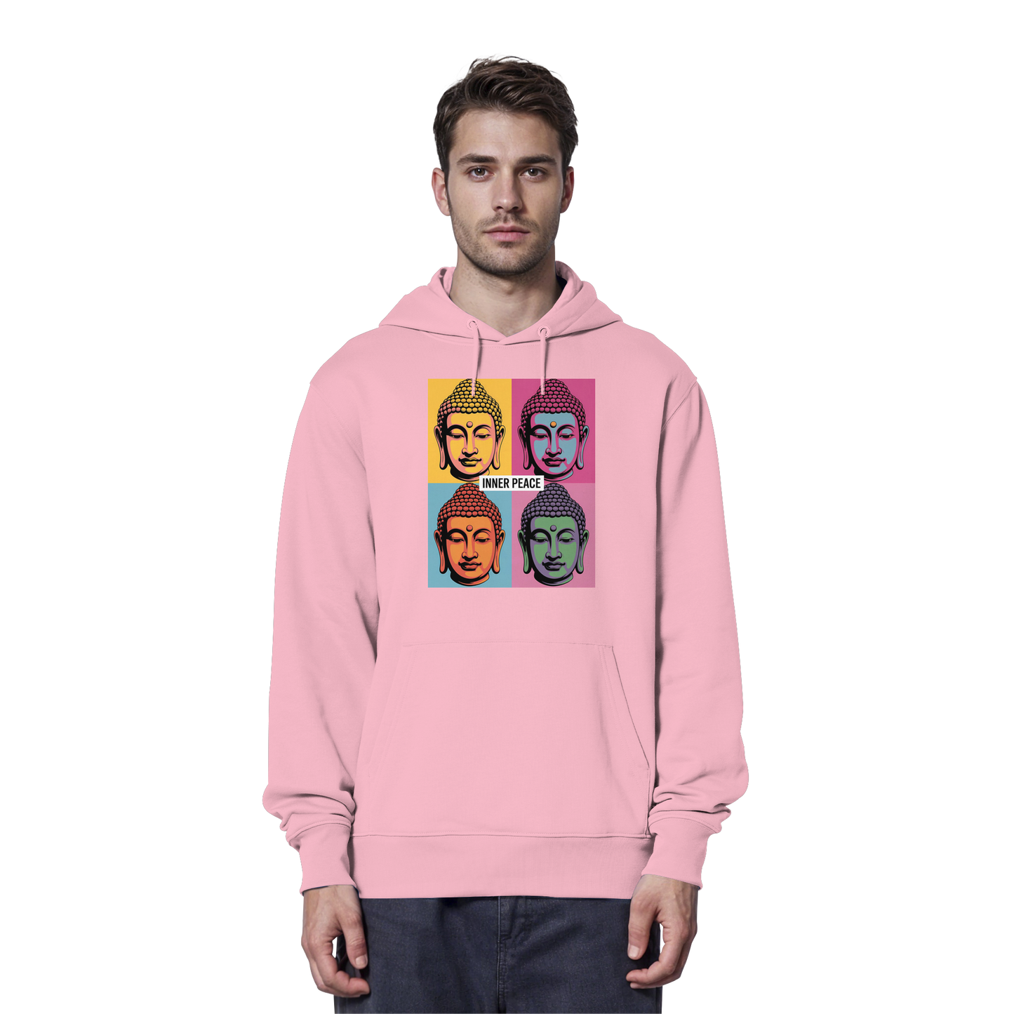 Inner Peace Pop Art Buddha - Organic Hoodie