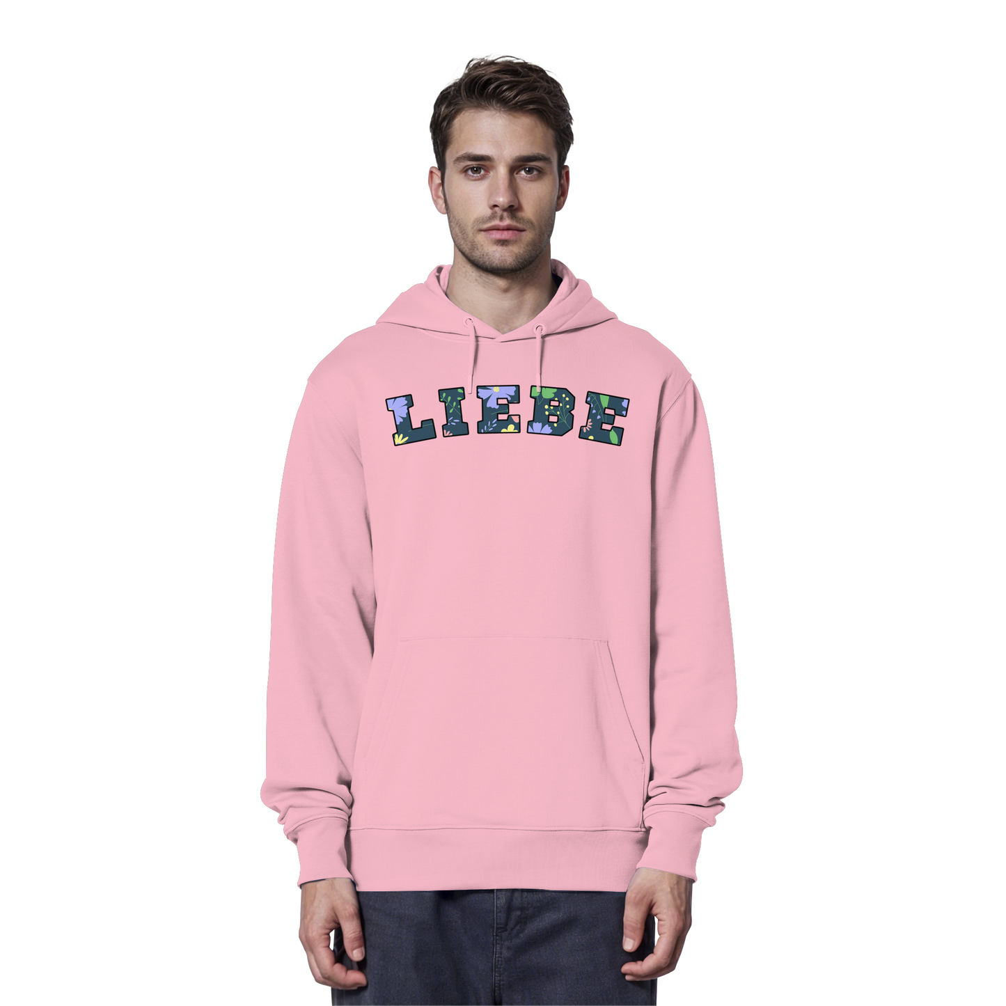 Liebe Floral Pattern - Organic Hoodie