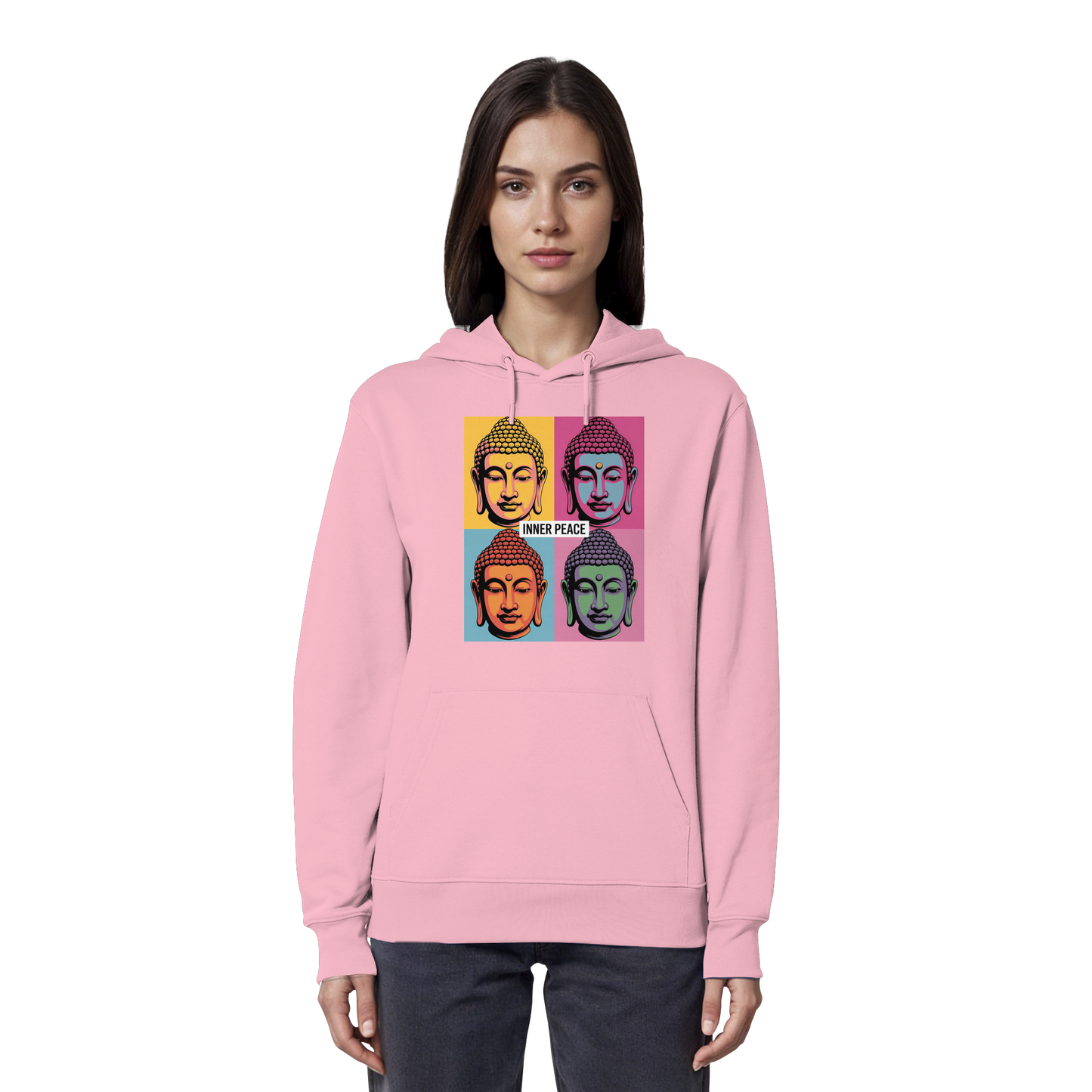 Inner Peace Pop Art Buddha - Organic Hoodie