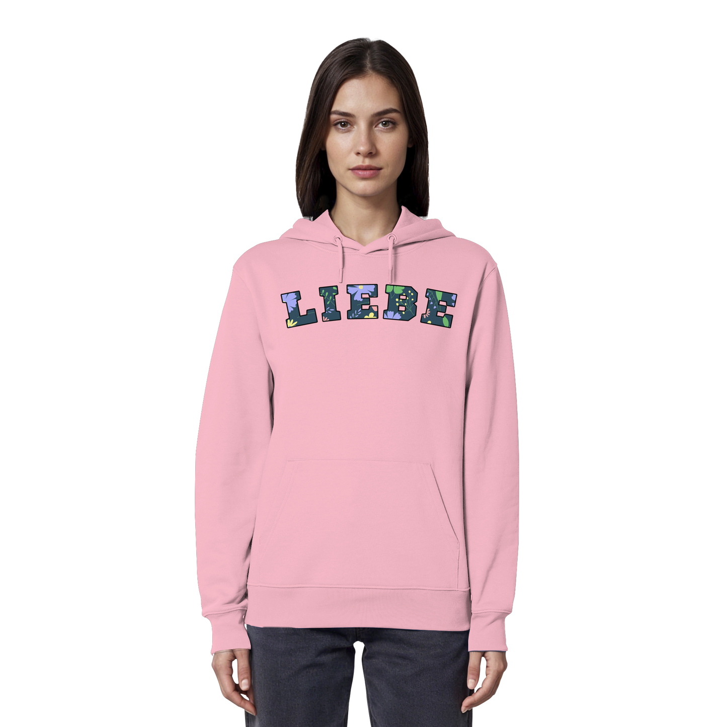 Liebe Floral Pattern - Organic Hoodie
