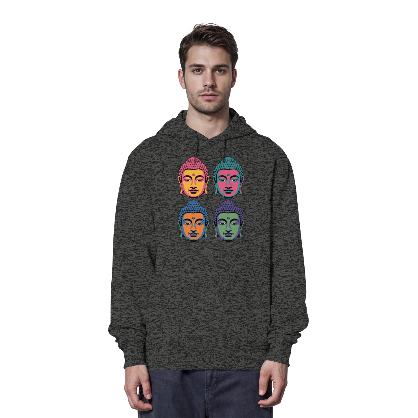 Buddha Köpfe Pop Art - Organic Hoodie