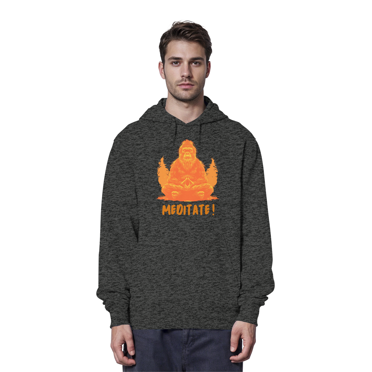 BigFoot Meditation Orange - Organic Hoodie