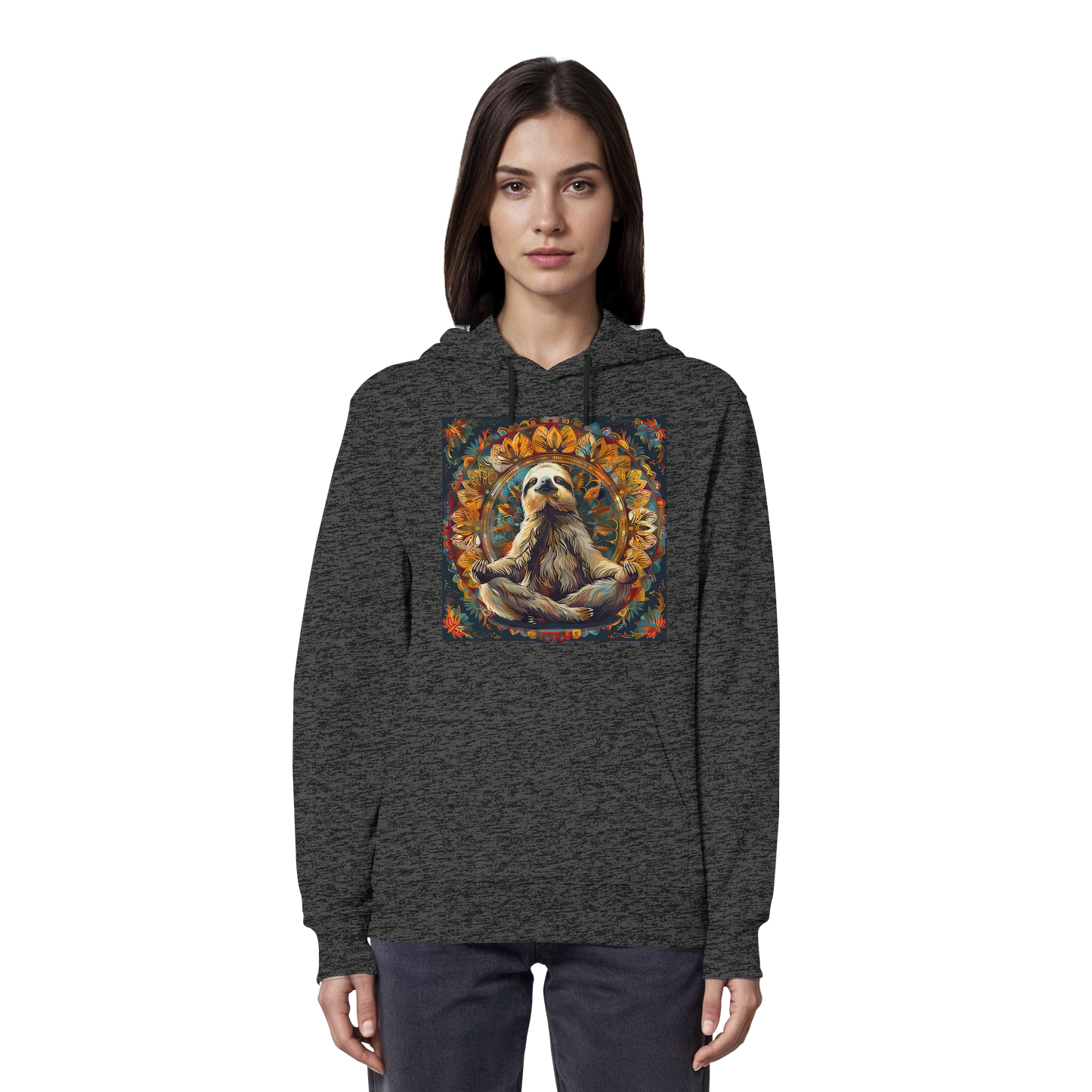 Meditierendes Faultier - Organic Hoodie
