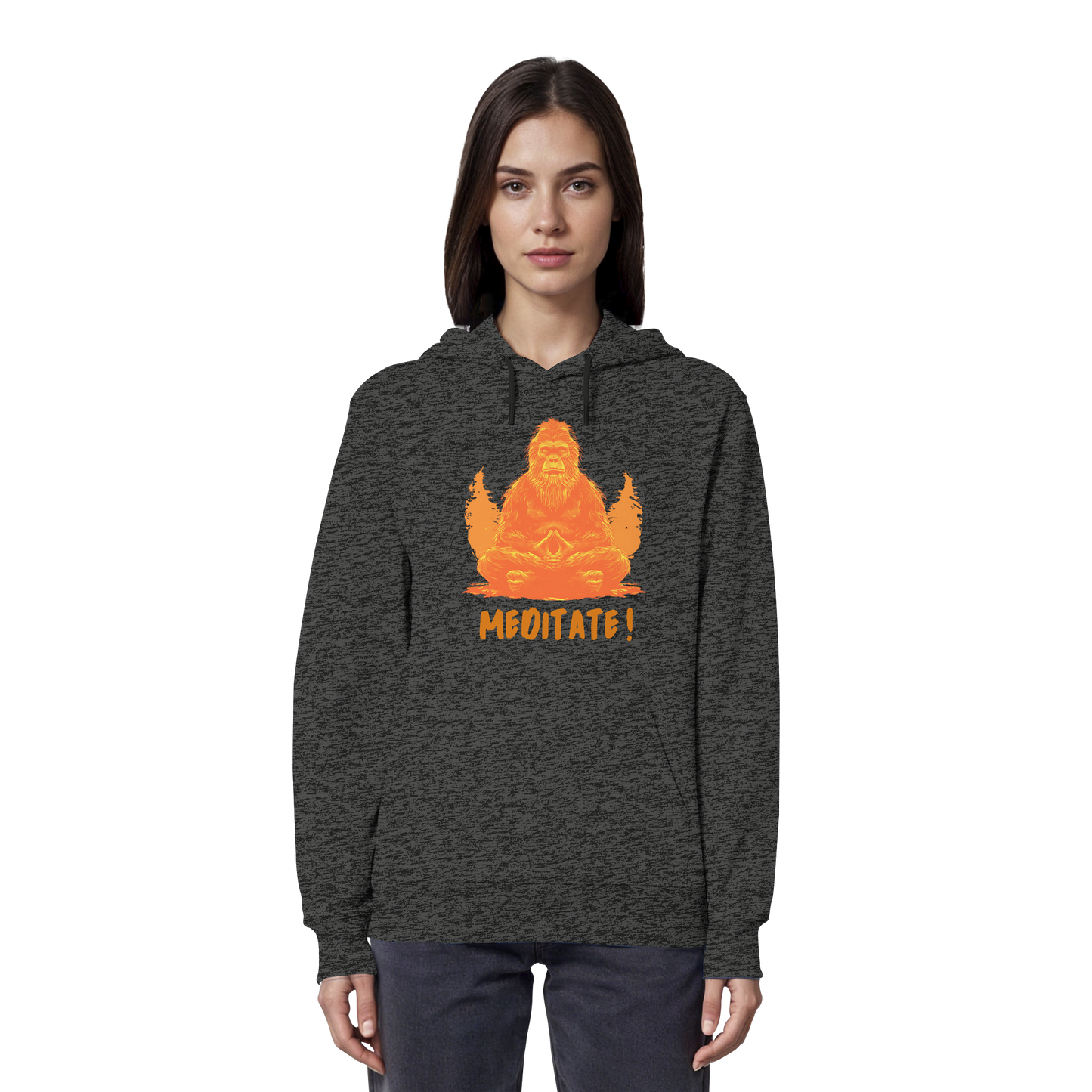 BigFoot Meditation Orange - Organic Hoodie
