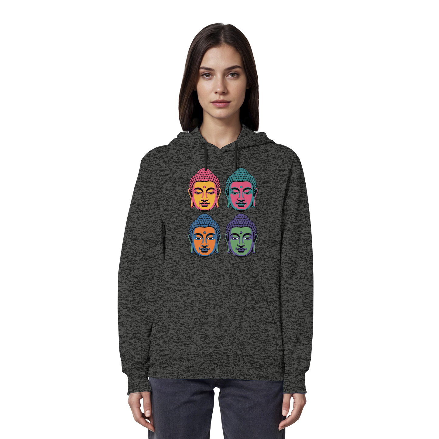 Buddha Köpfe Pop Art - Organic Hoodie