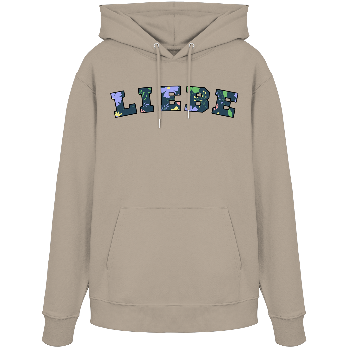 Liebe Floral Pattern - Organic Hoodie
