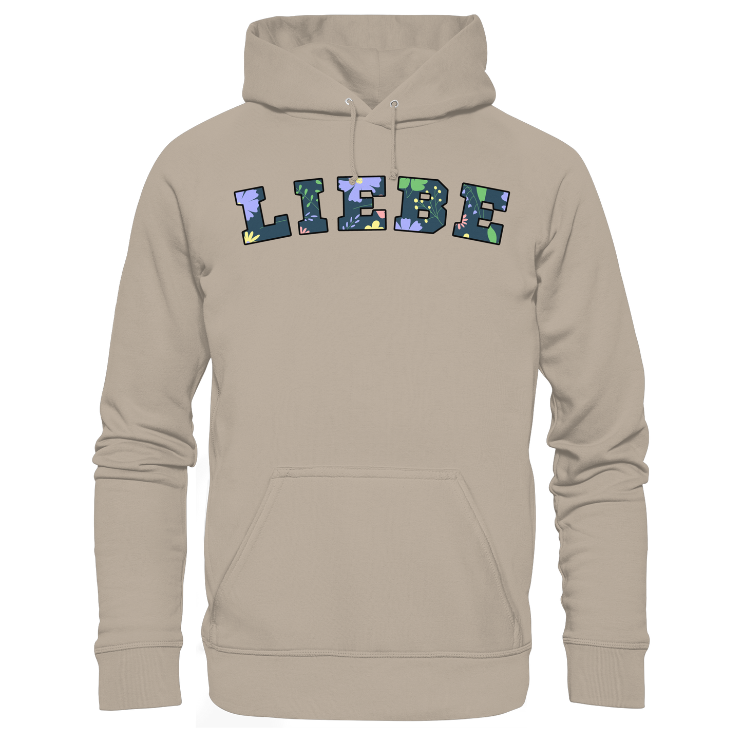 Liebe Floral Pattern - Organic Hoodie