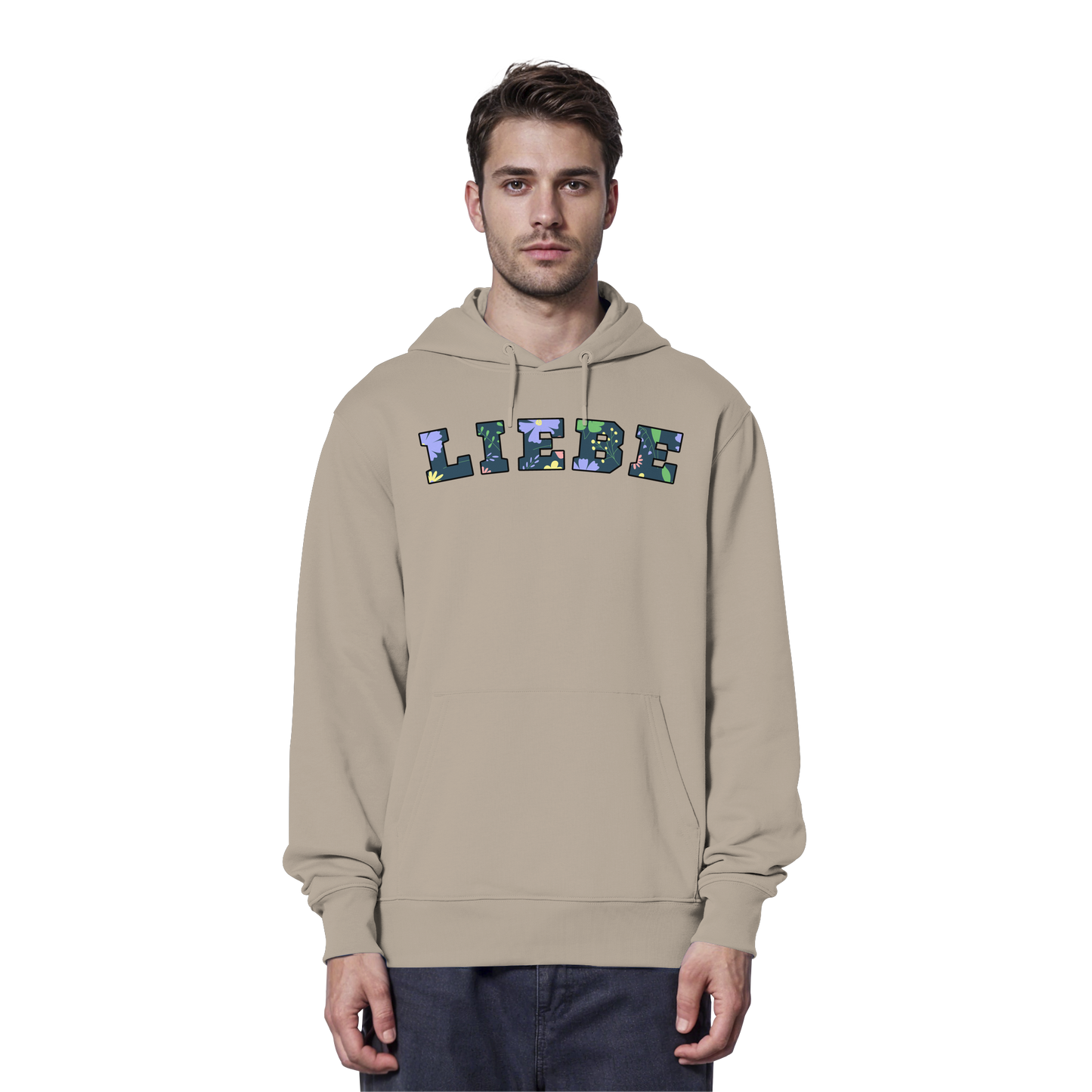 Liebe Floral Pattern - Organic Hoodie