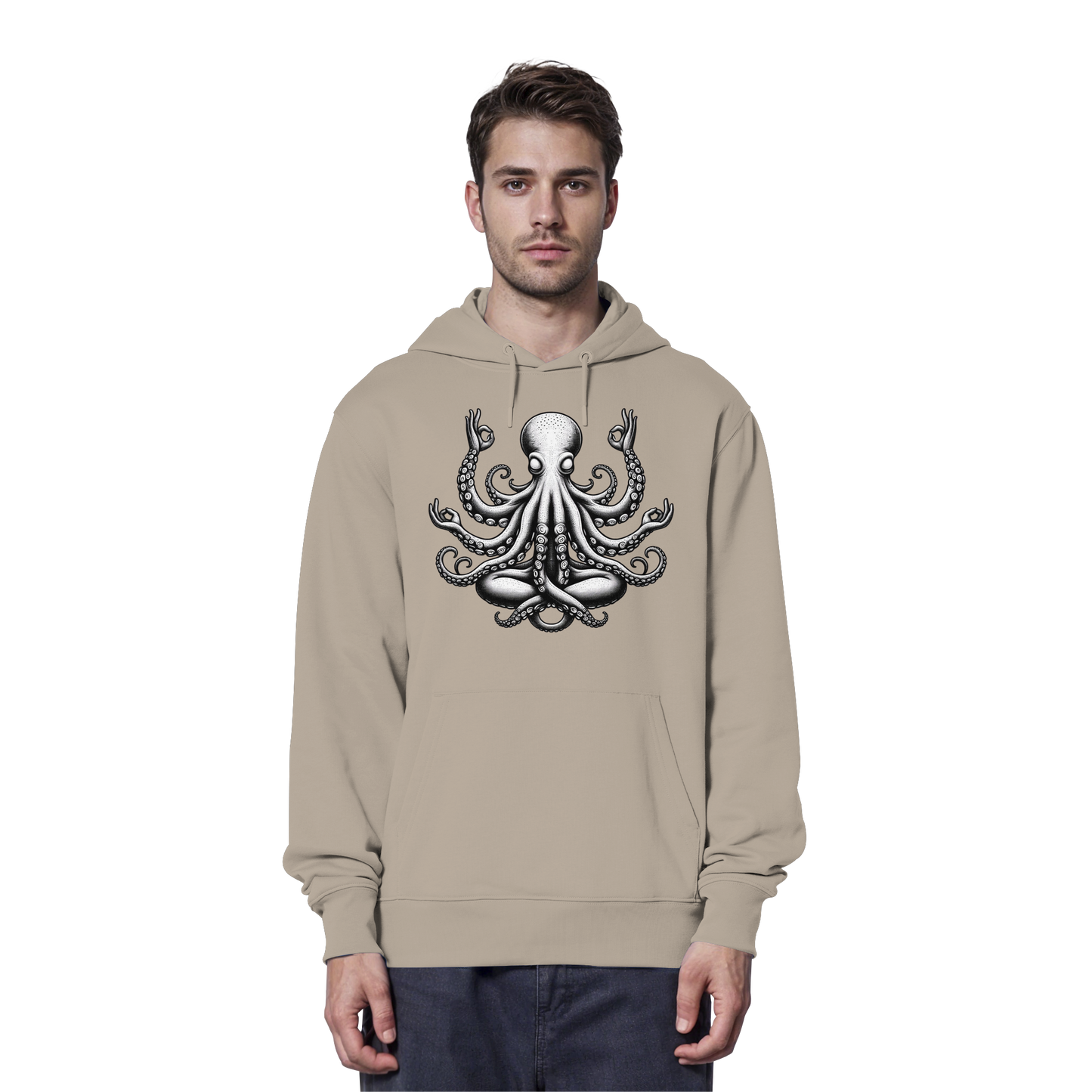 Oktopus in Meditation - Organic Hoodie