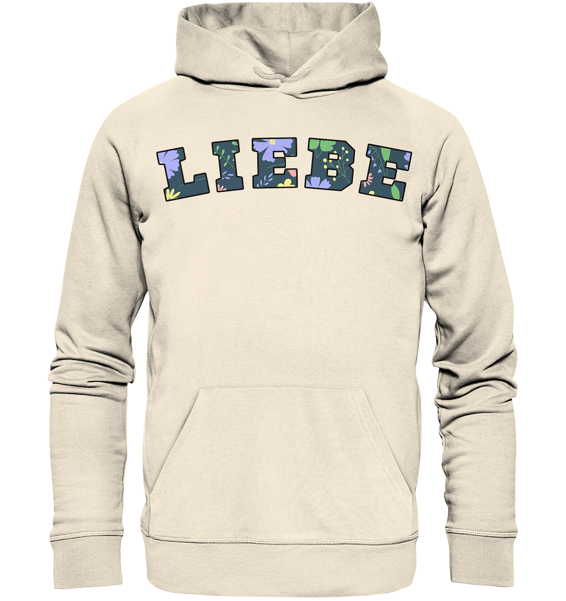 Liebe Floral Pattern - Organic Hoodie