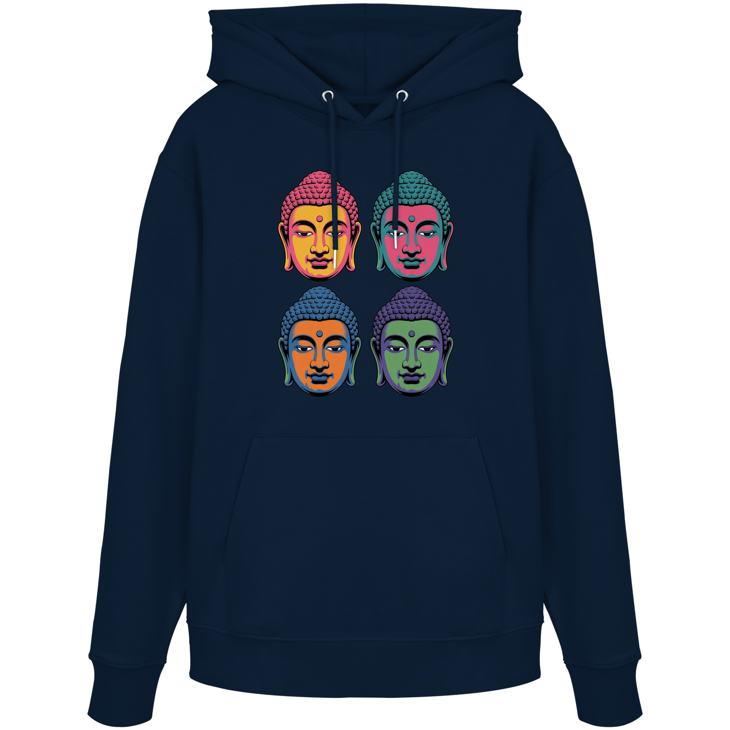 Buddha Köpfe Pop Art - Organic Hoodie