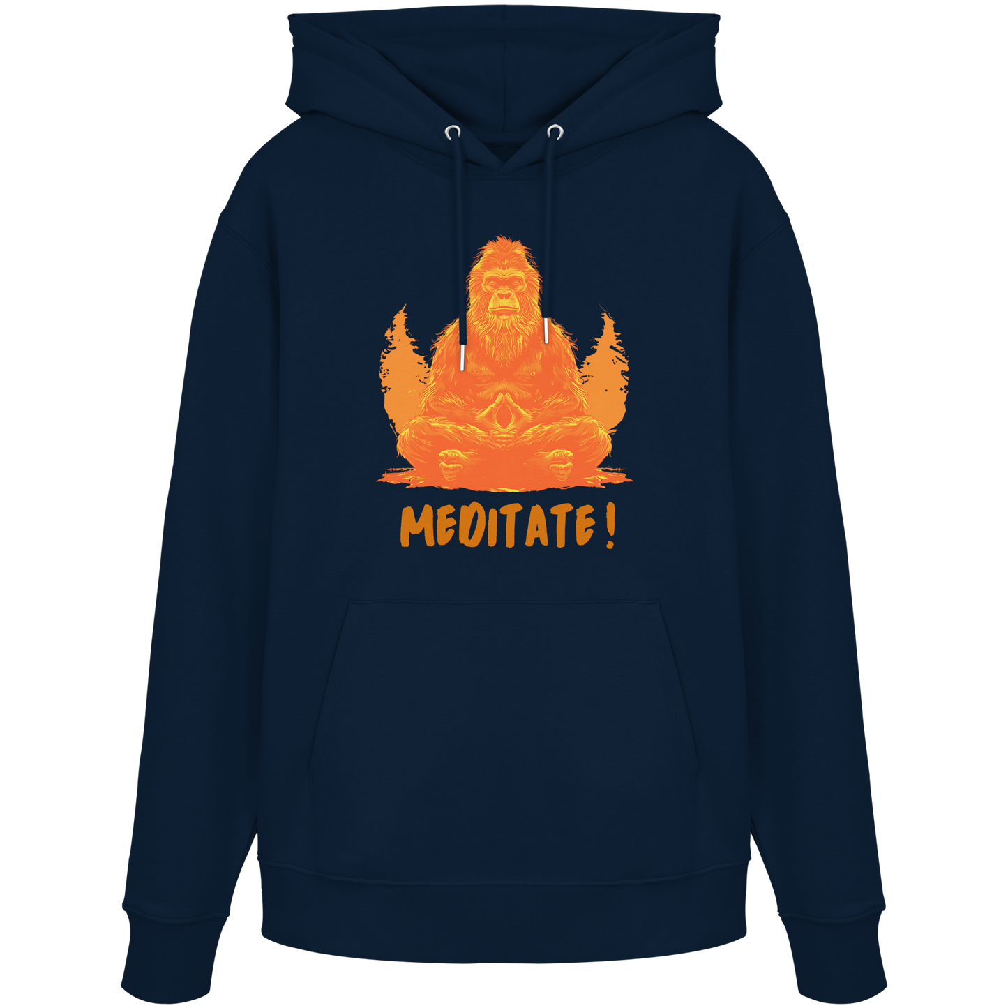 BigFoot Meditation Orange - Organic Hoodie