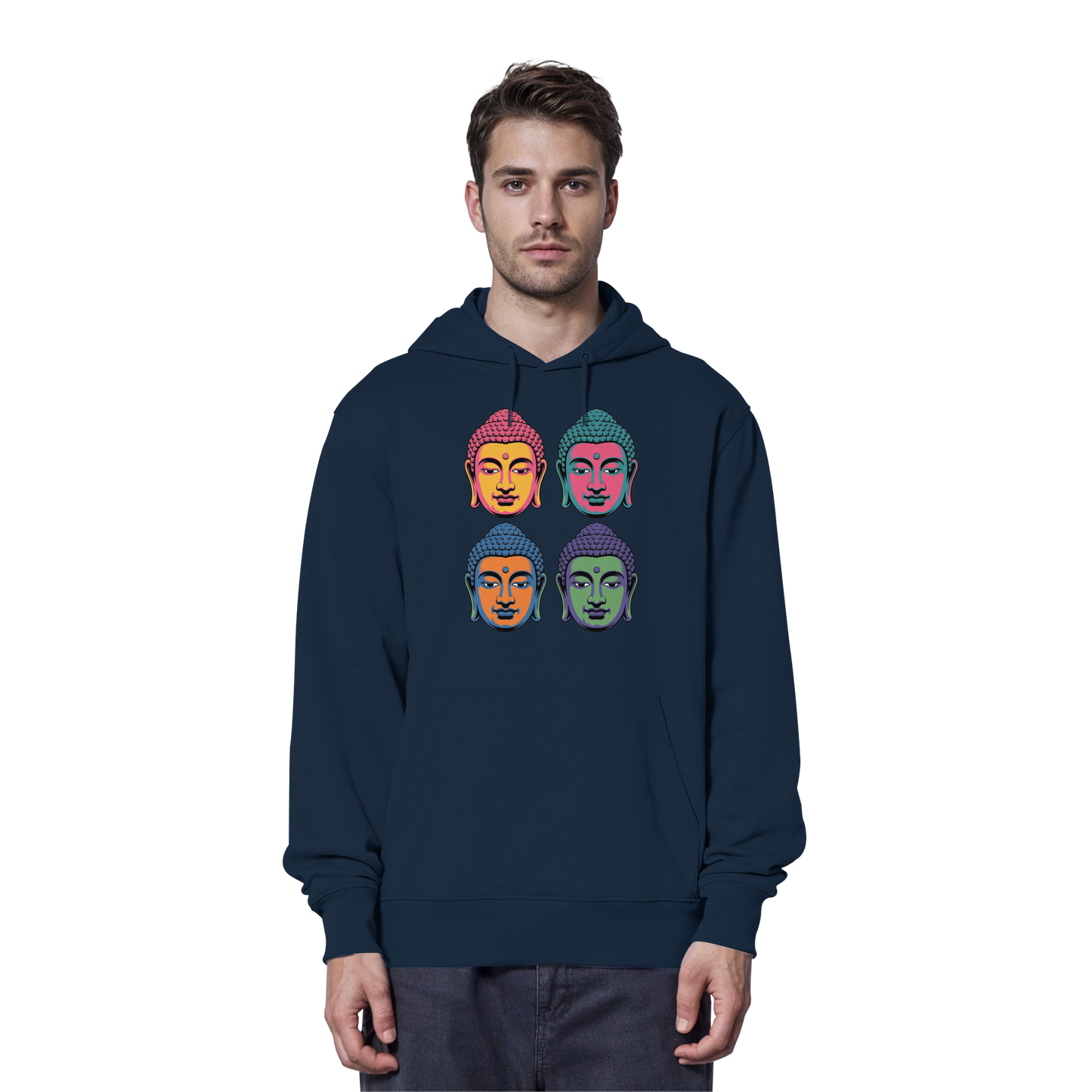 Buddha Köpfe Pop Art - Organic Hoodie