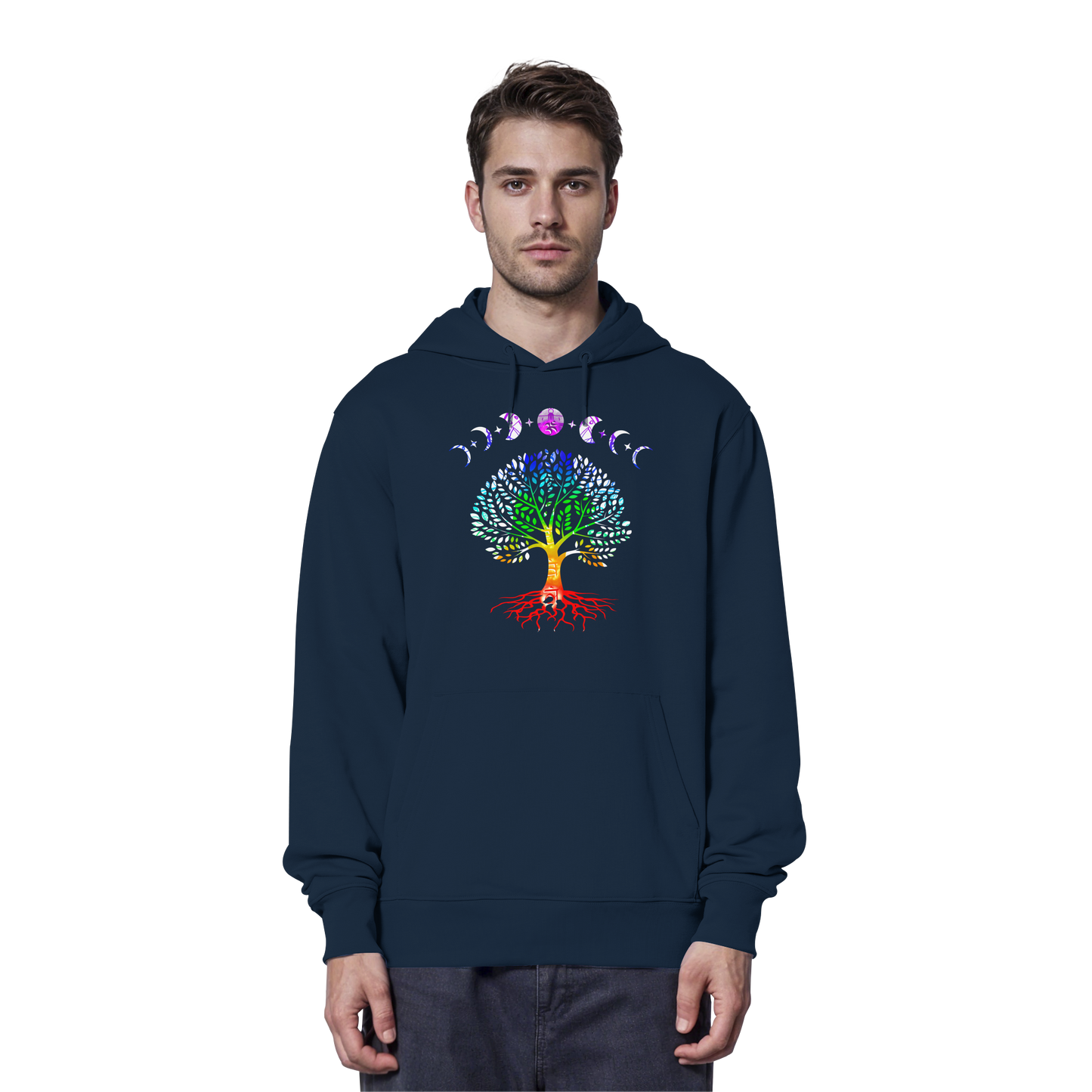 Lebensbaum + Mondphasen - Organic Hoodie
