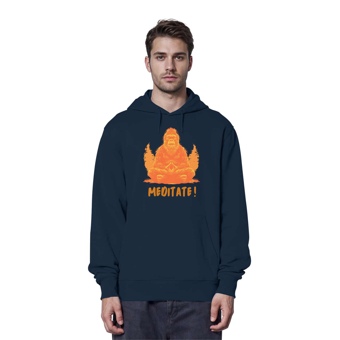 BigFoot Meditation Orange - Organic Hoodie