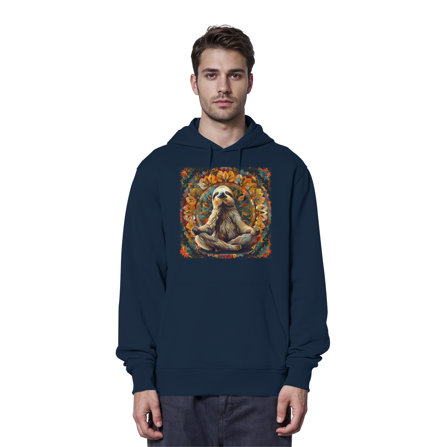 Meditierendes Faultier - Organic Hoodie