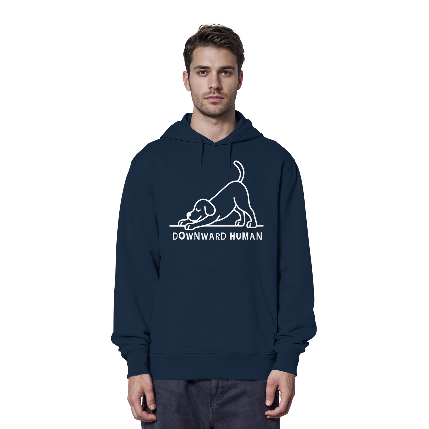 Downward Human Yoga Dog - Organic Hoodie