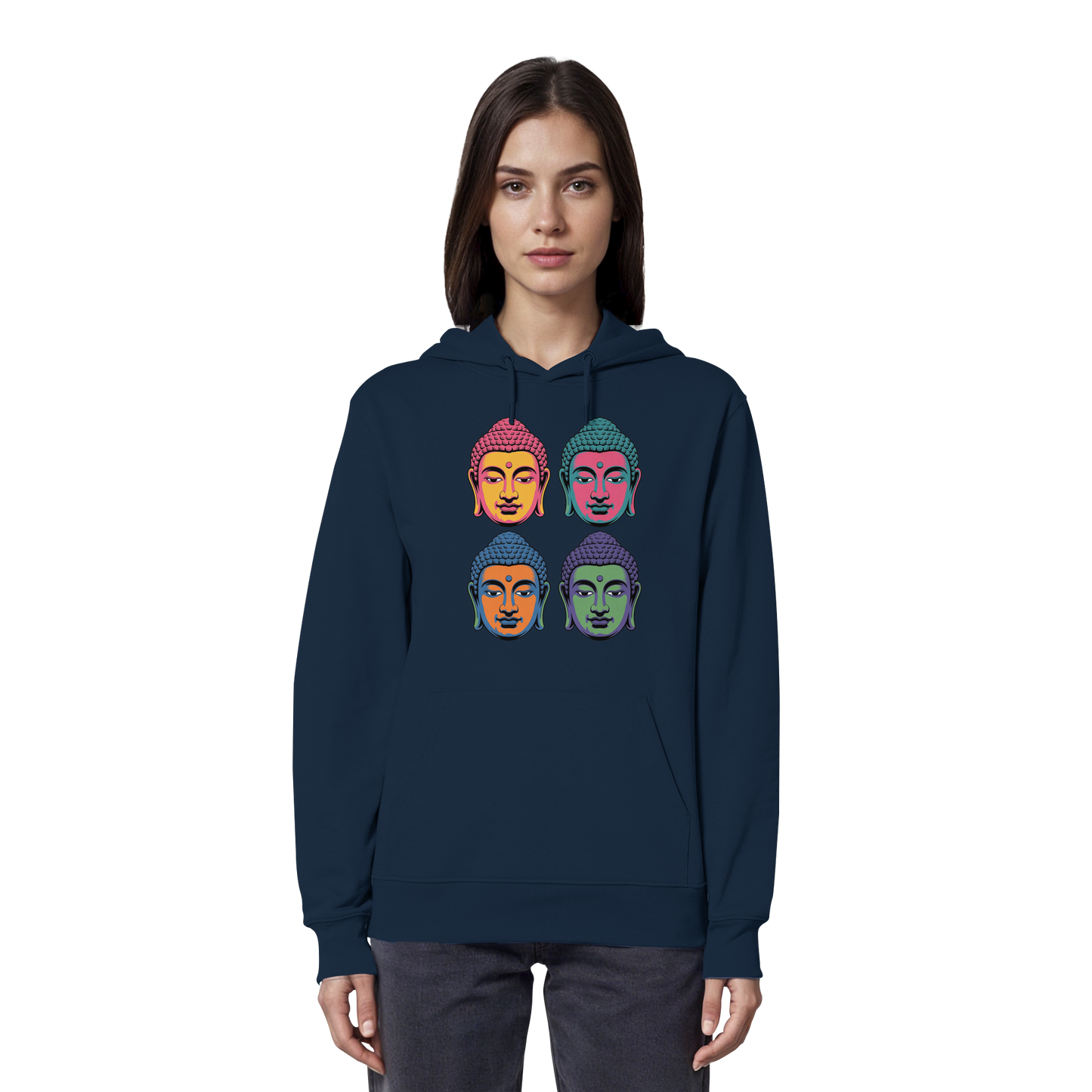 Buddha Köpfe Pop Art - Organic Hoodie
