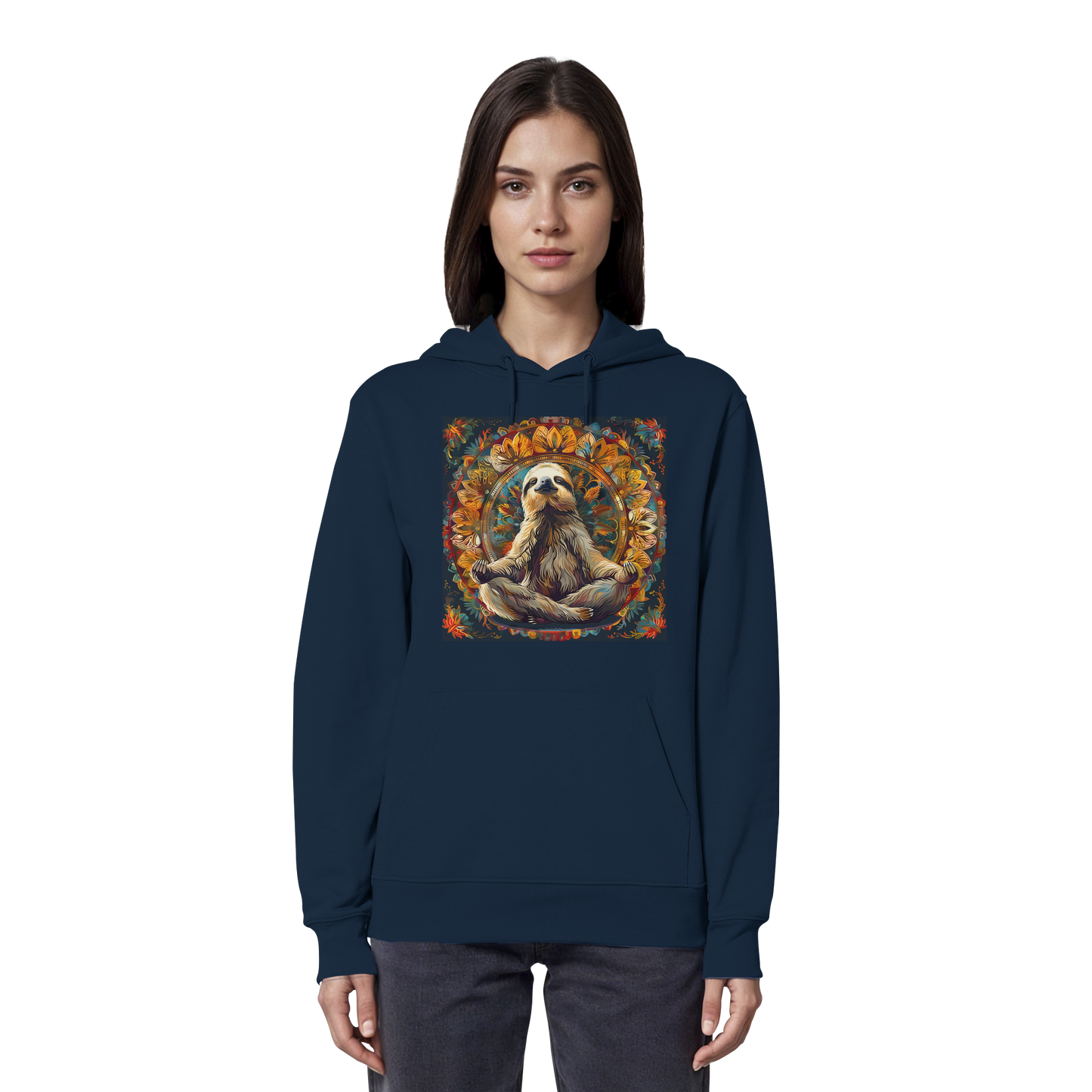 Meditierendes Faultier - Organic Hoodie