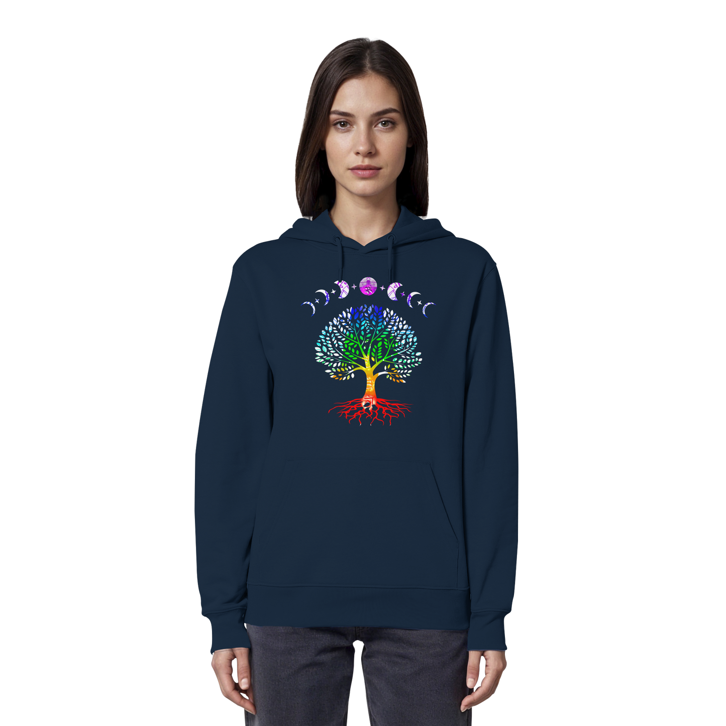 Lebensbaum + Mondphasen - Organic Hoodie