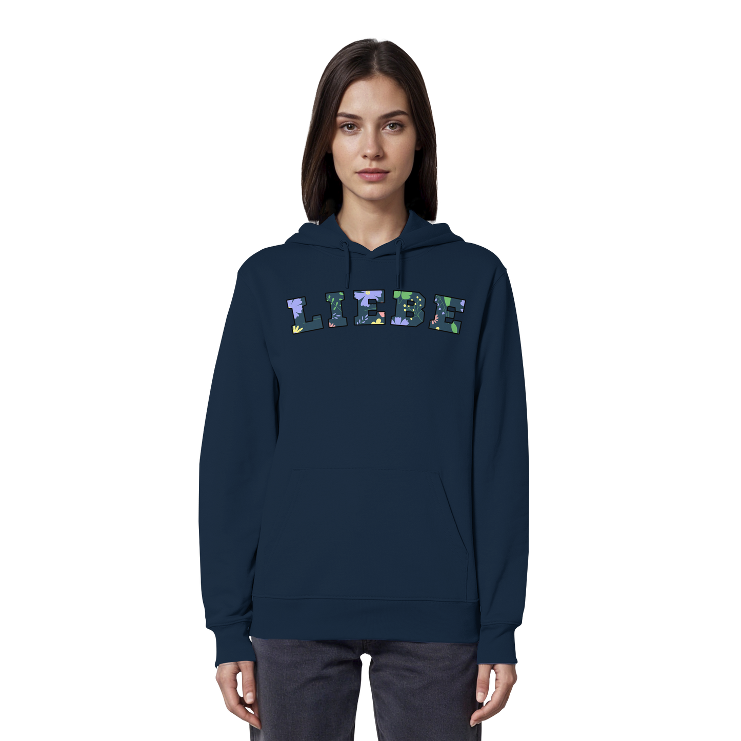Liebe Floral Pattern - Organic Hoodie
