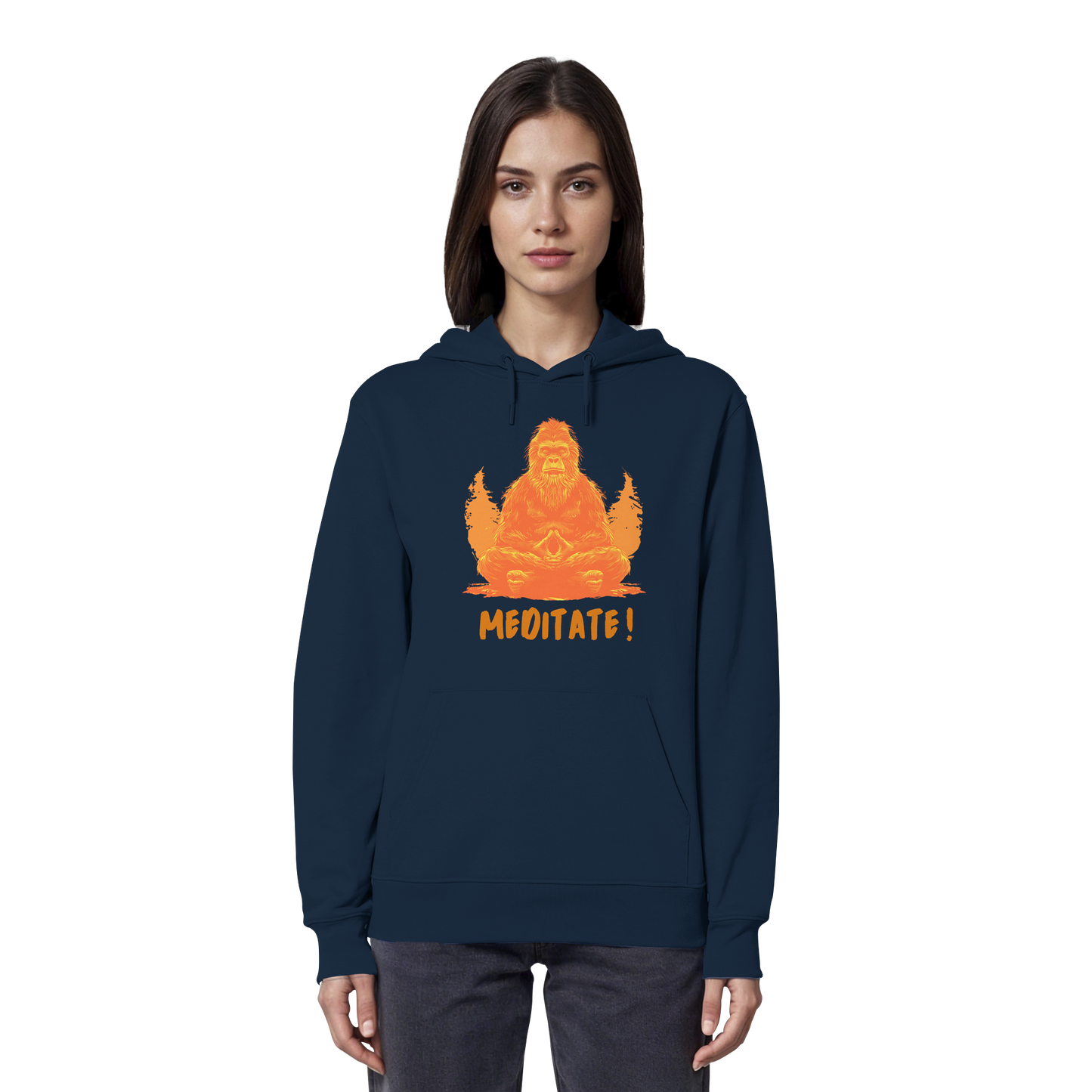 BigFoot Meditation Orange - Organic Hoodie