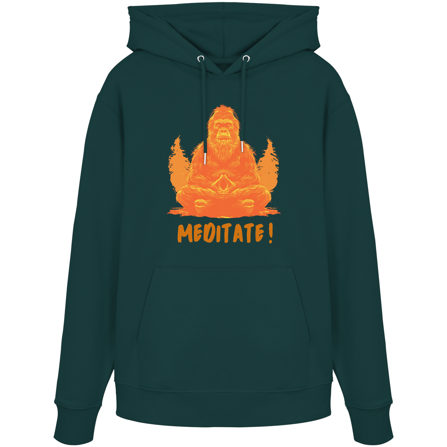 BigFoot Meditation Orange - Organic Hoodie
