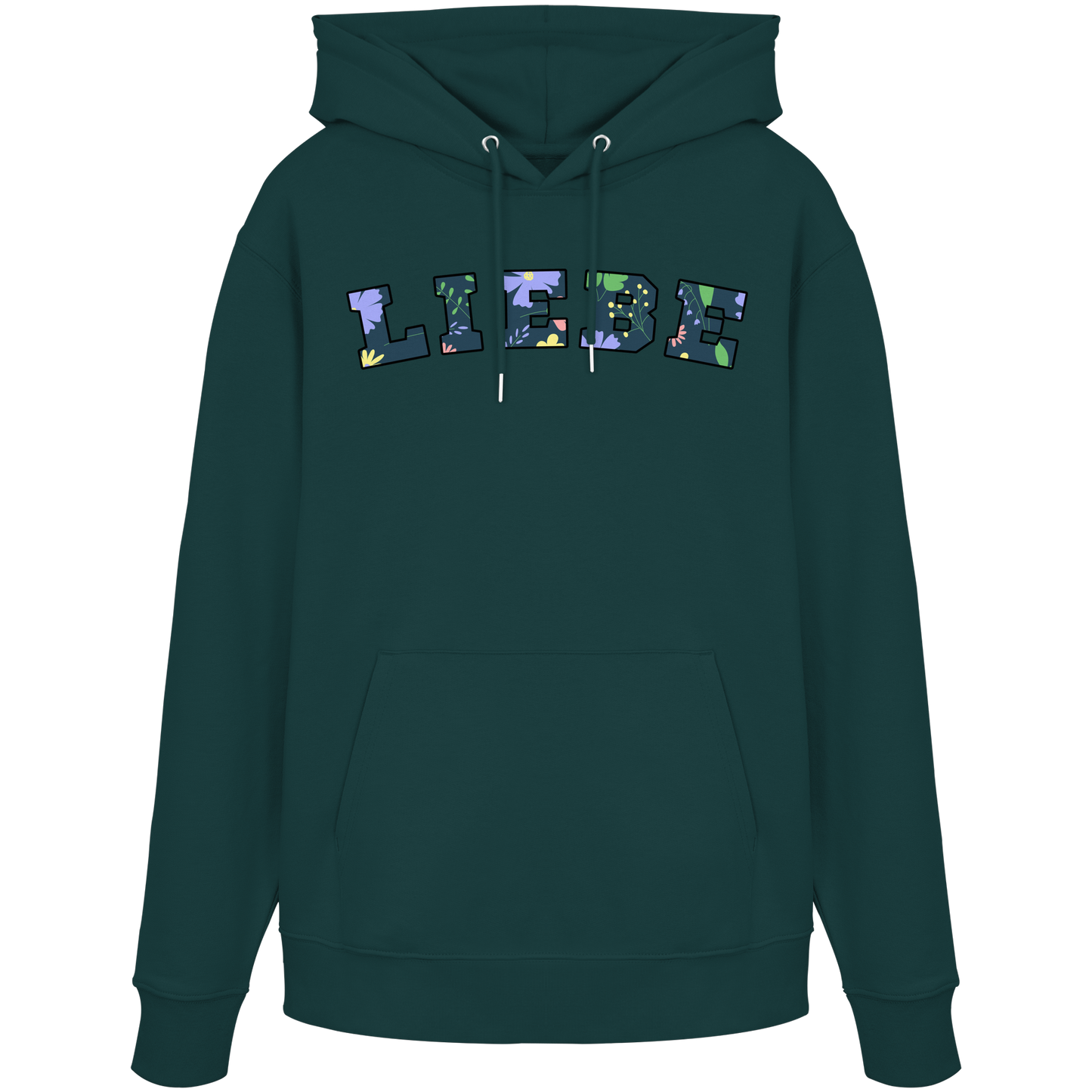 Liebe Floral Pattern - Organic Hoodie