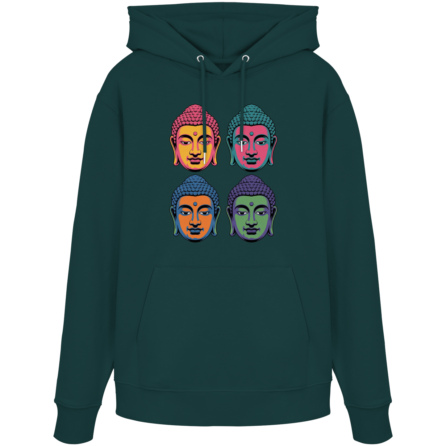 Buddha Köpfe Pop Art - Organic Hoodie