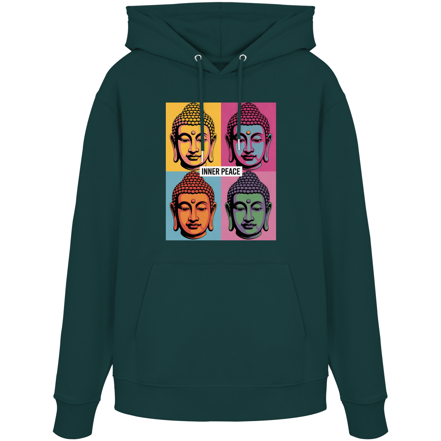 Inner Peace Pop Art Buddha - Organic Hoodie