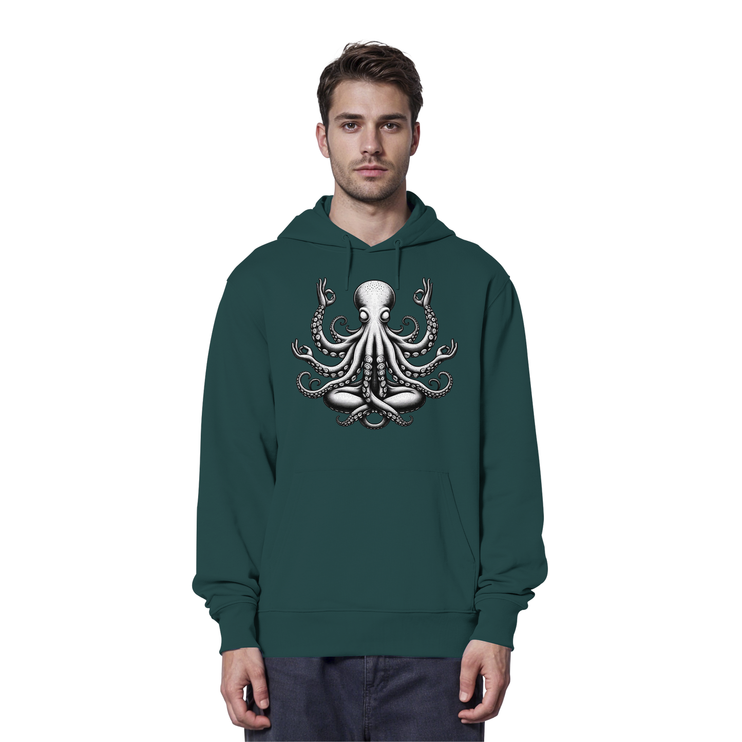 Oktopus in Meditation - Organic Hoodie