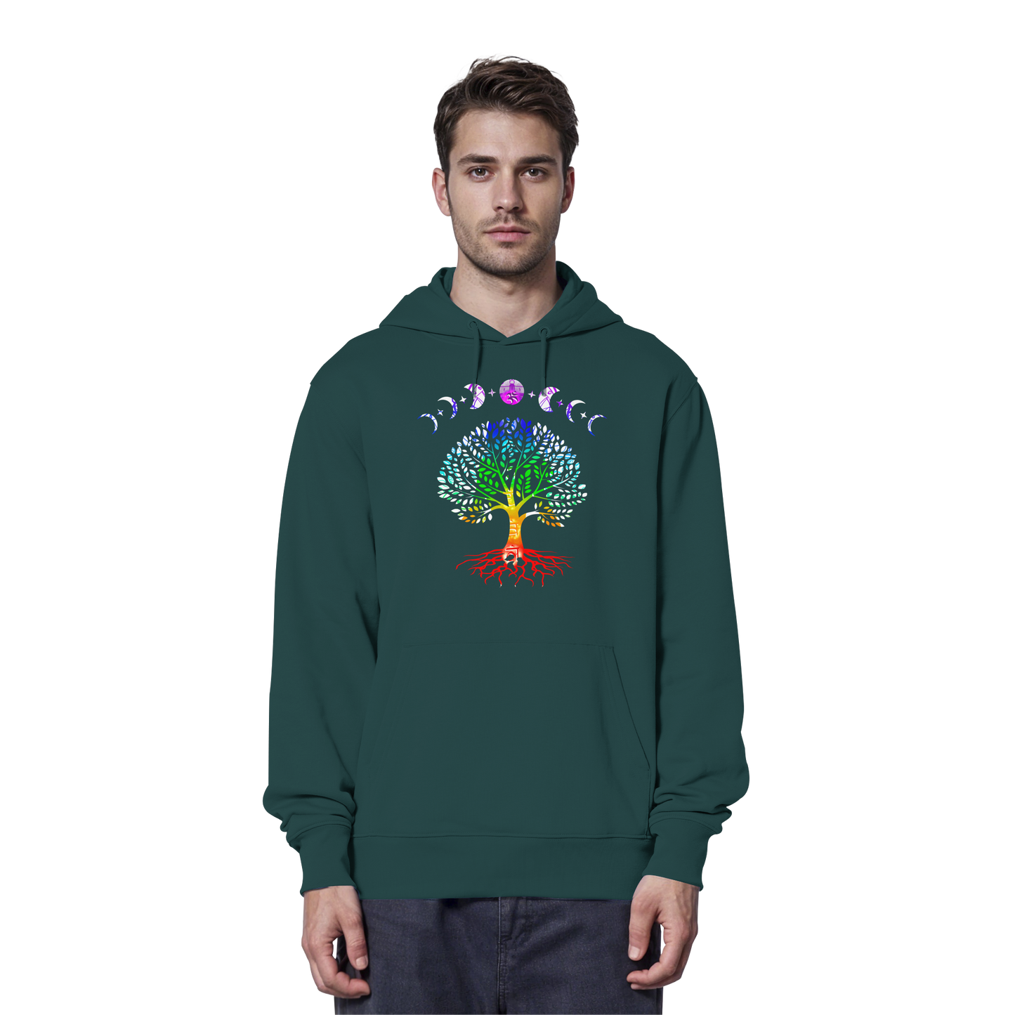 Lebensbaum + Mondphasen - Organic Hoodie