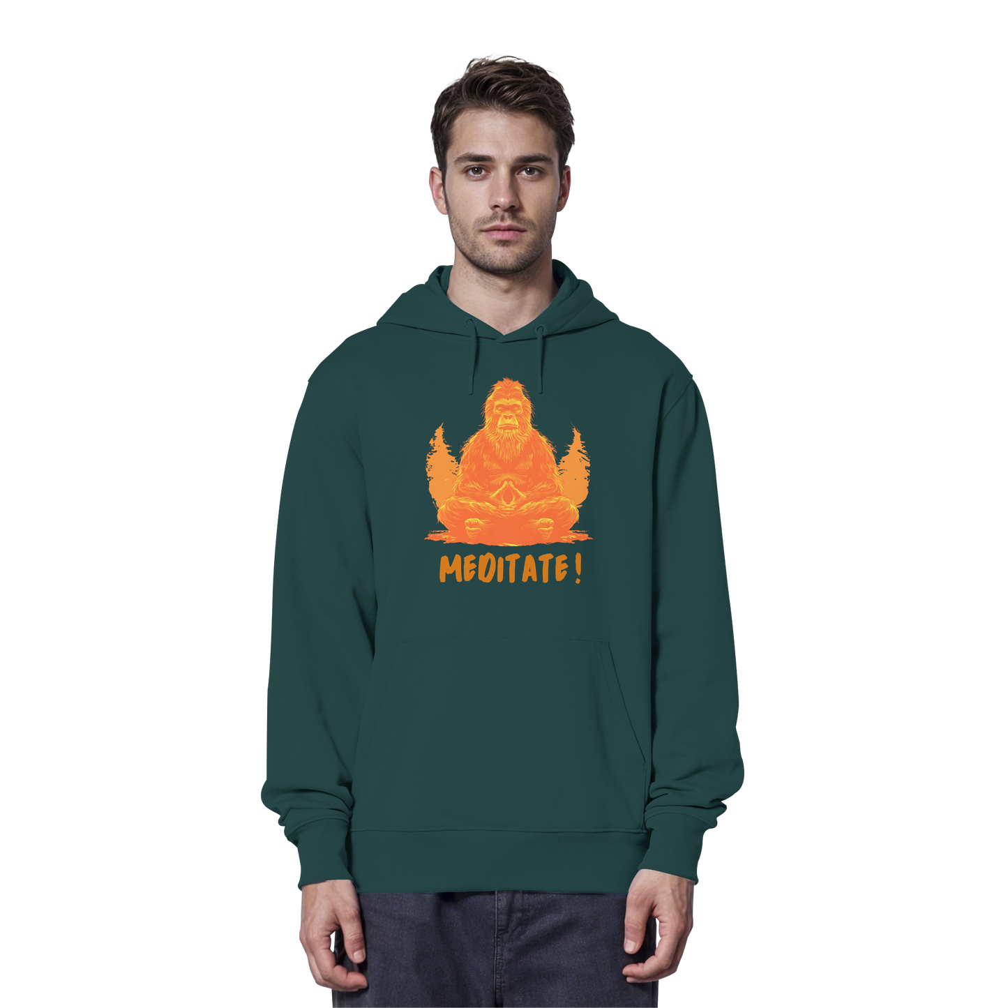 BigFoot Meditation Orange - Organic Hoodie