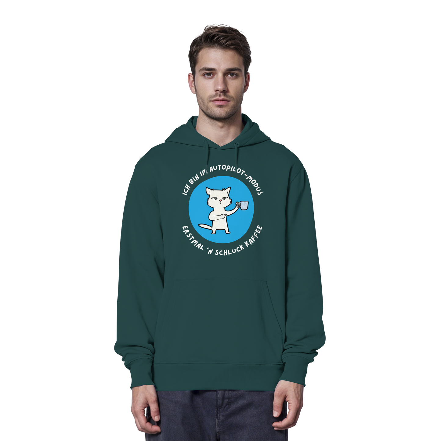 Kaffee Katze - Organic Hoodie