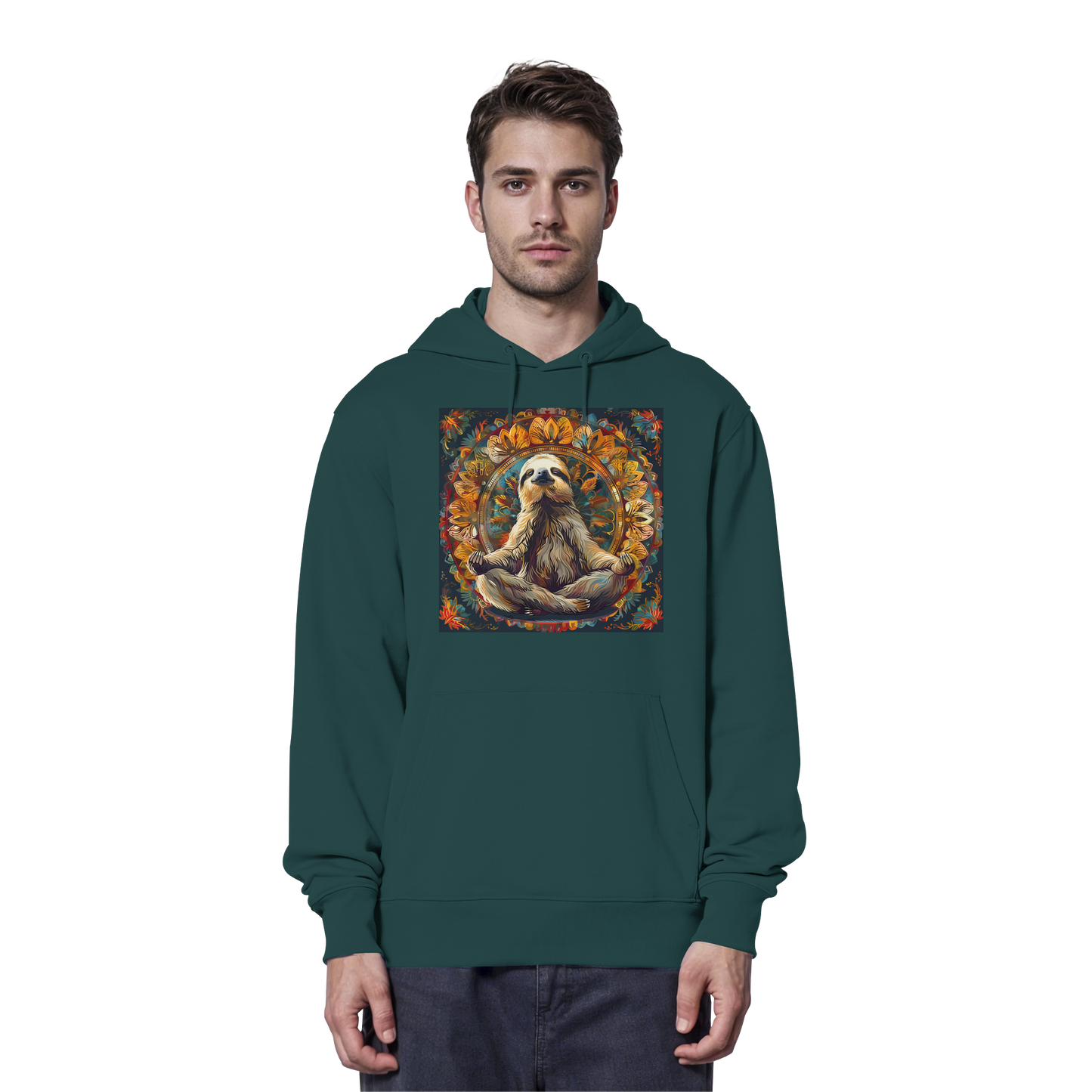 Meditierendes Faultier - Organic Hoodie